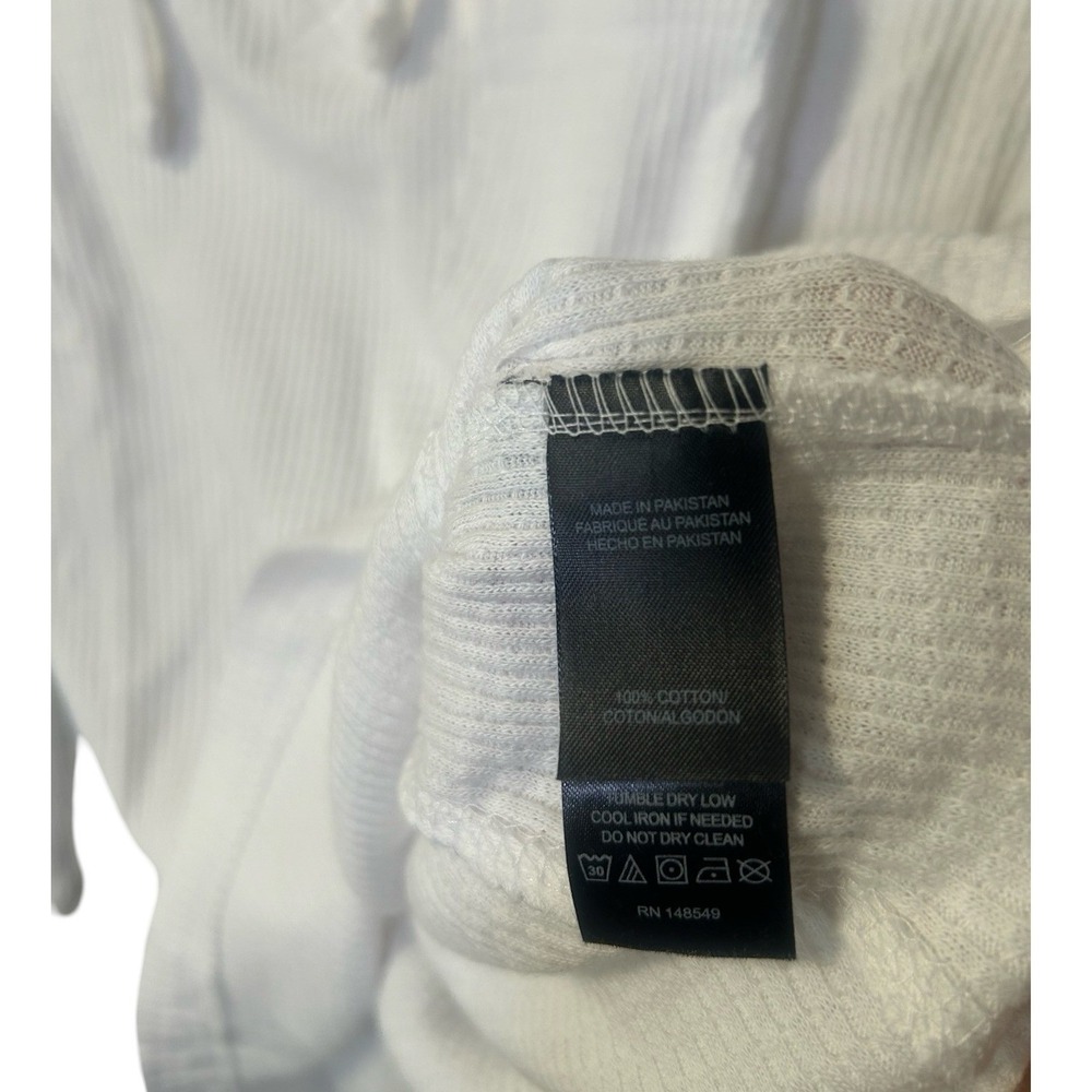 Kenneth Cole New York Mens White Waffle Knit Henley Hoodie KH9KTWHT New Large - Picture 4 of 5
